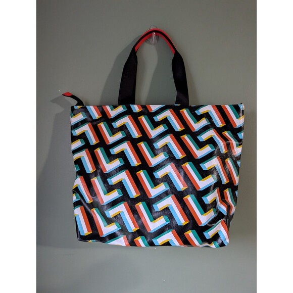 Karl Lagerfeld Paris Geometric Multicolor Tote Bag Purse Excellent Condition - Picture 3 of 15